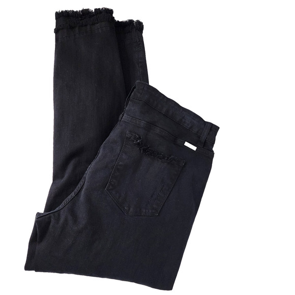 KanCan Womens Jeans Size XL Nala Distressed Fringe Ankle Skinny Stretch Denim - Picture 3 of 13